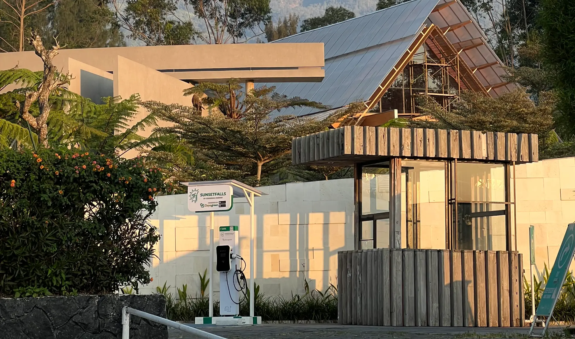 DayaGreen charging station at an Indonesian resort